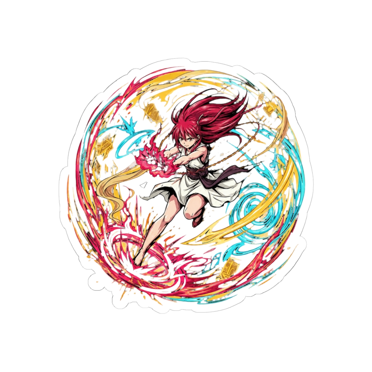Morgiana Unleashing Fanalis Power Sticker | Magi: Labyrinth of Magic - alternate angle 1, merchandise