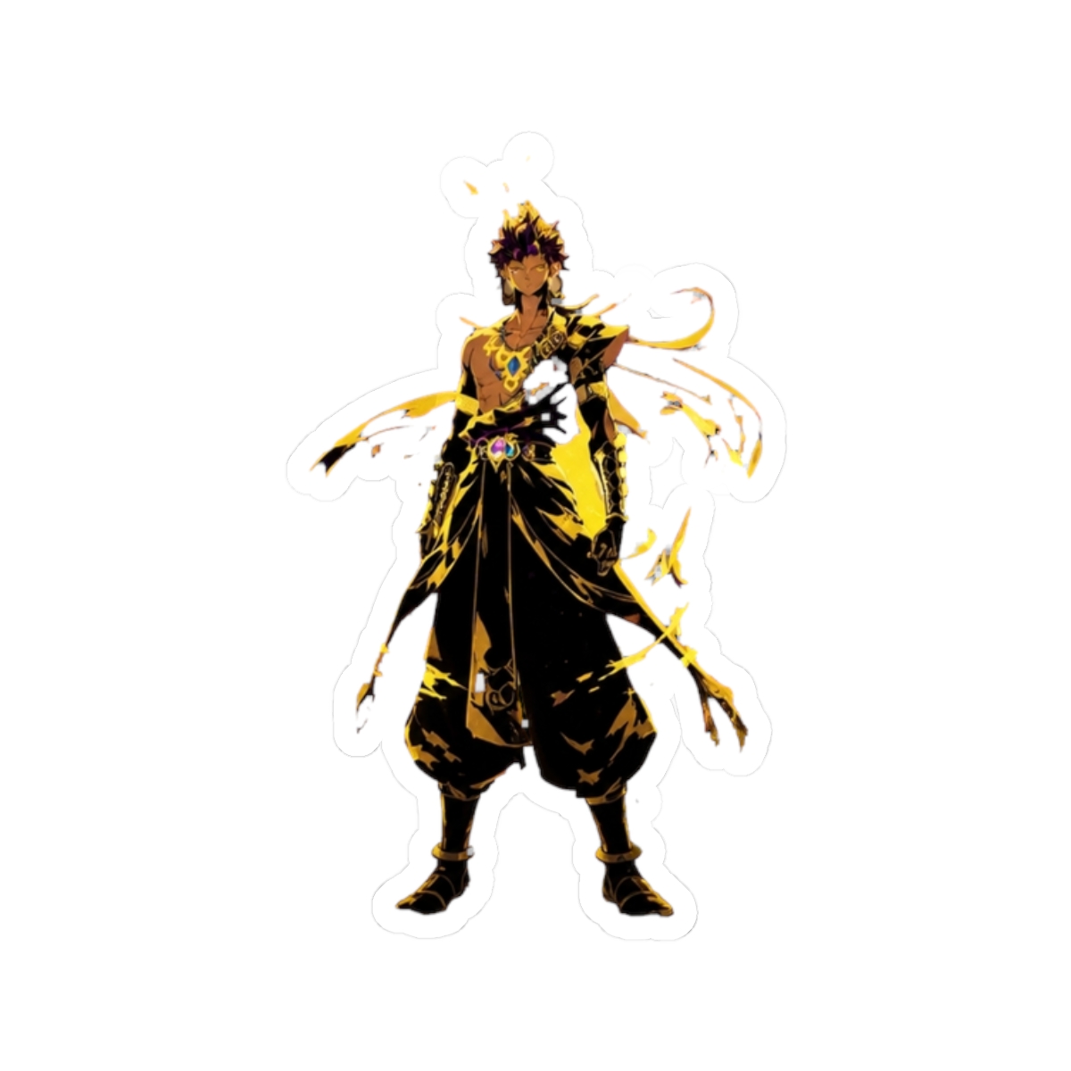 Sinbad with Djinn Power Fan Art Sticker | Magi: Labyrinth of Magic - alternate angle 3, merchandise