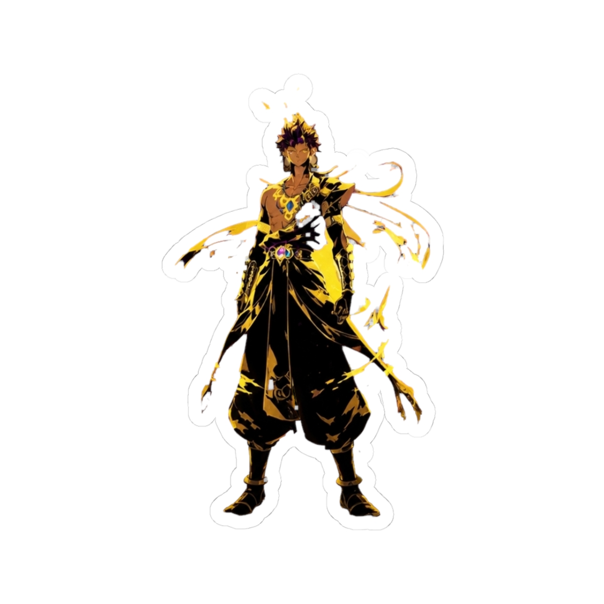 Sinbad with Djinn Power Fan Art Sticker | Magi: Labyrinth of Magic